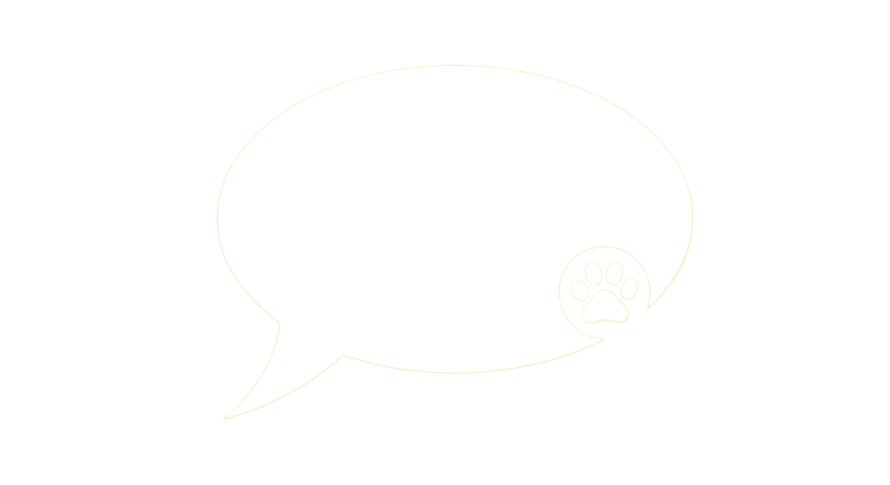White Speech Bubble Paw Print png