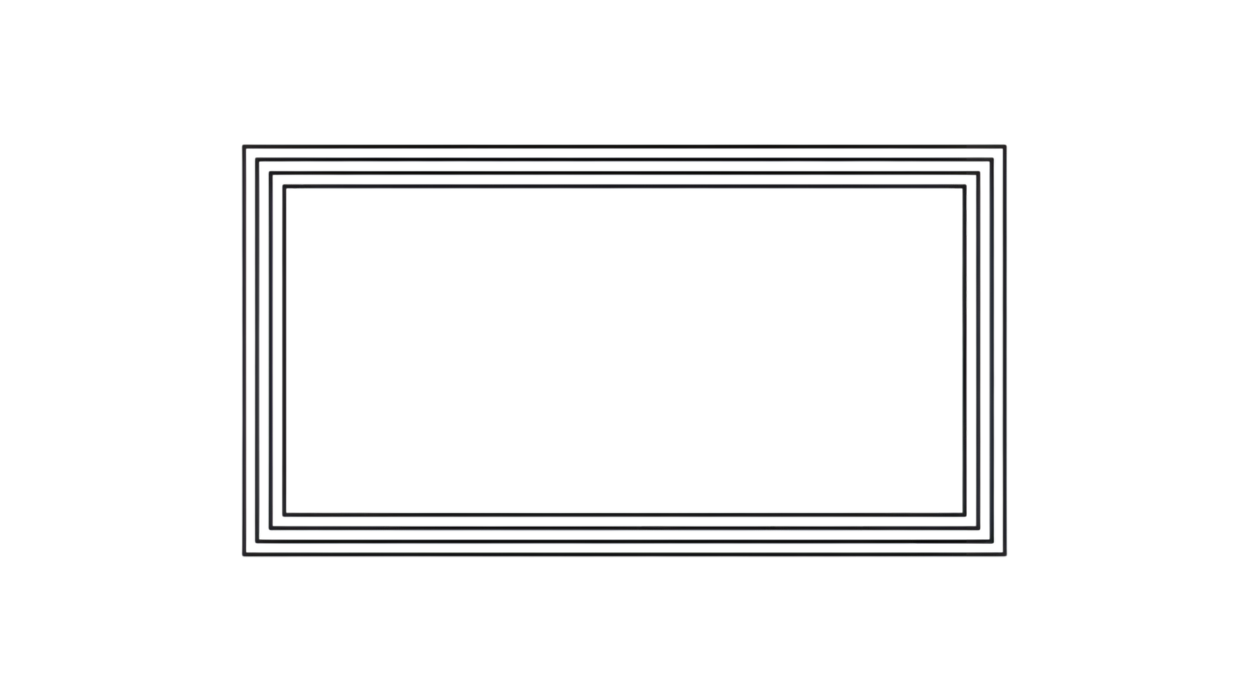 Simple Rectangular Frame With Light Blue Inner Border png