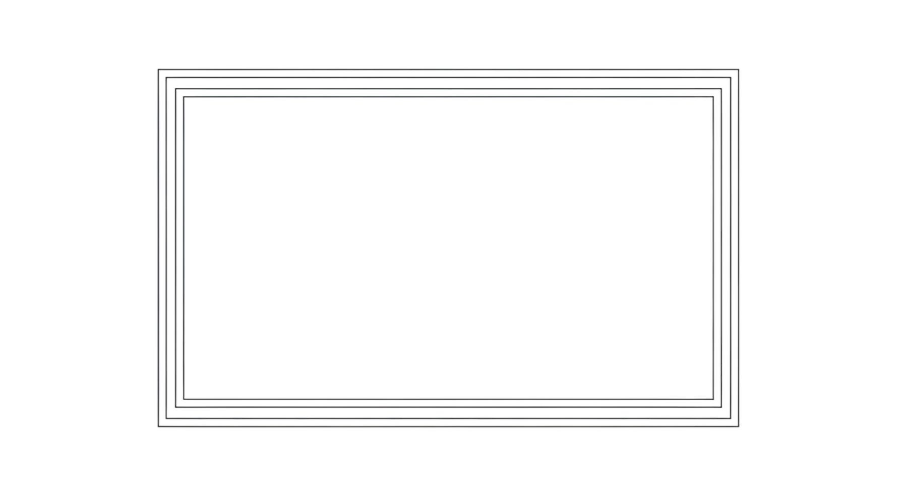 Simple Glowing Rectangular Frame png
