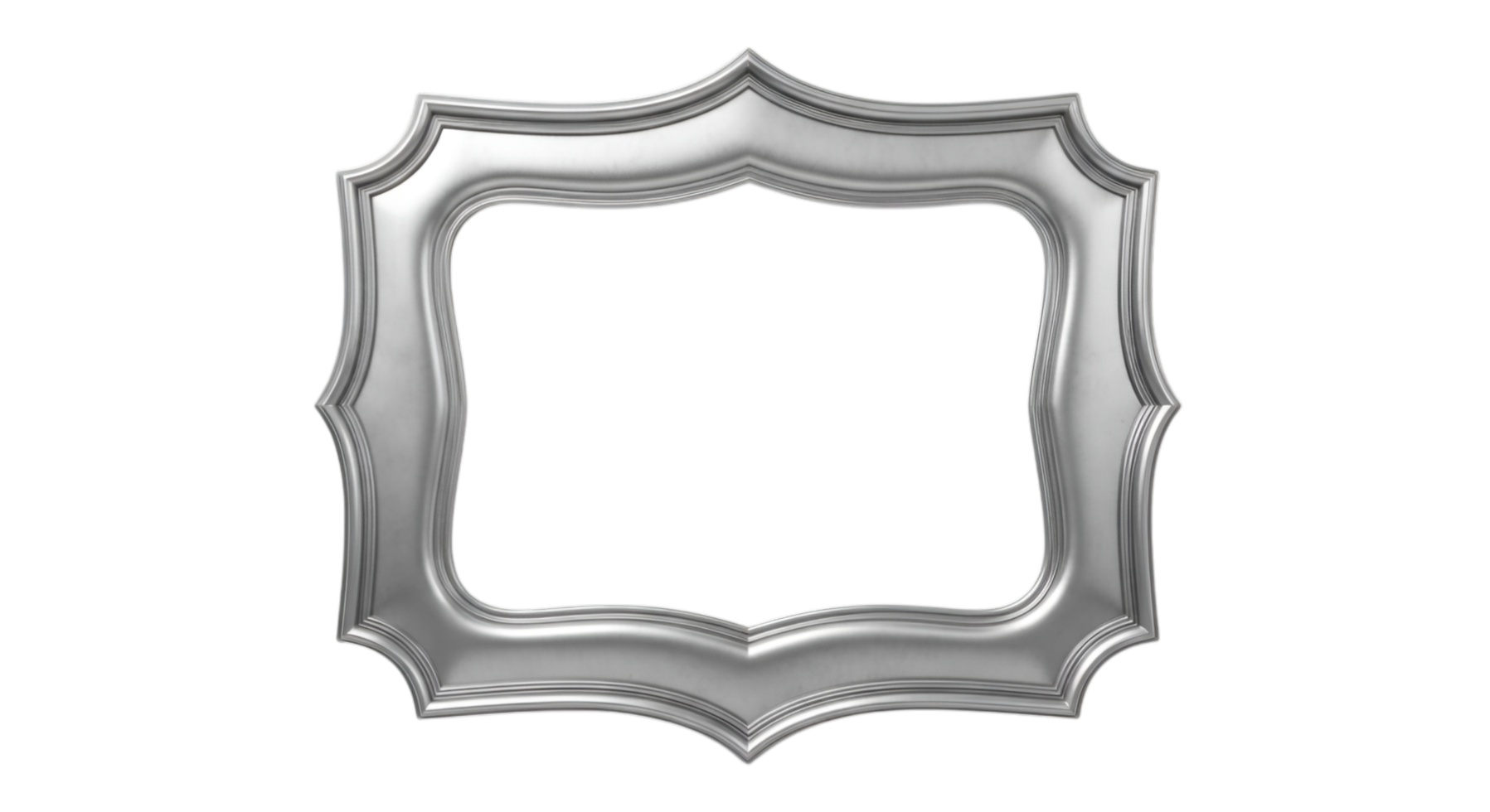 Silver Ornate Frame png
