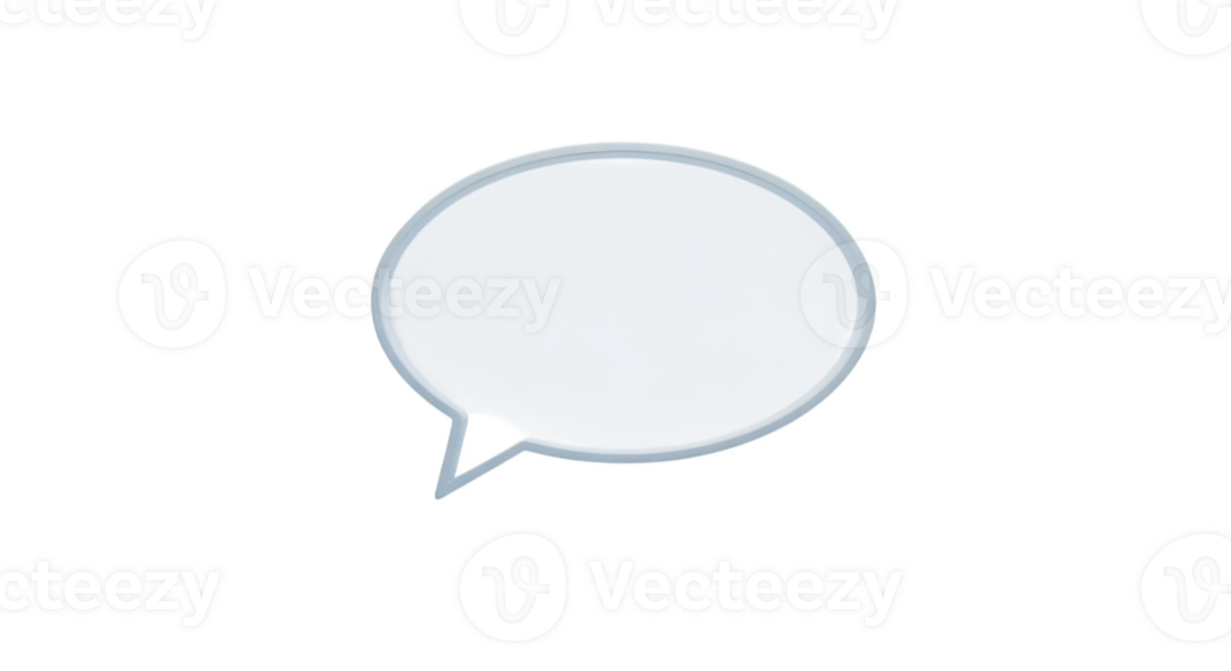 Isometric Light Blue Speech Bubble png
