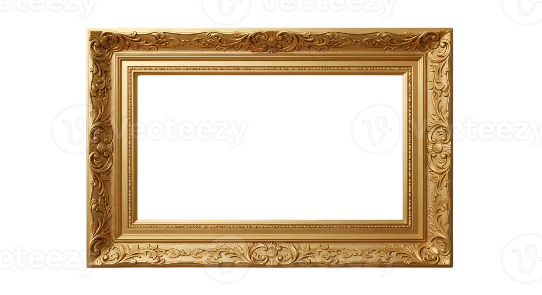 Golden Ornate Picture Frame png