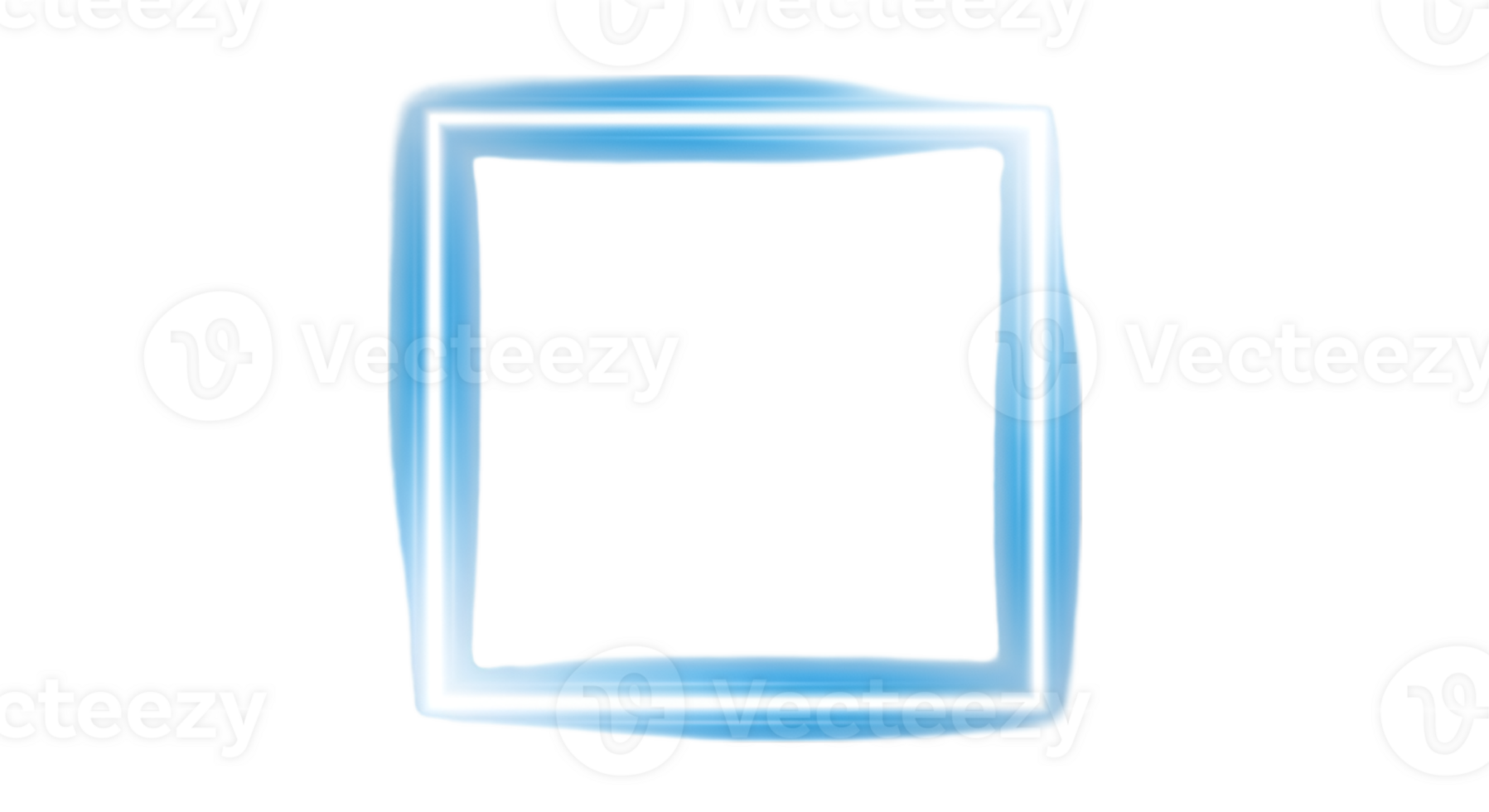 Glowing Blue Square Frame png