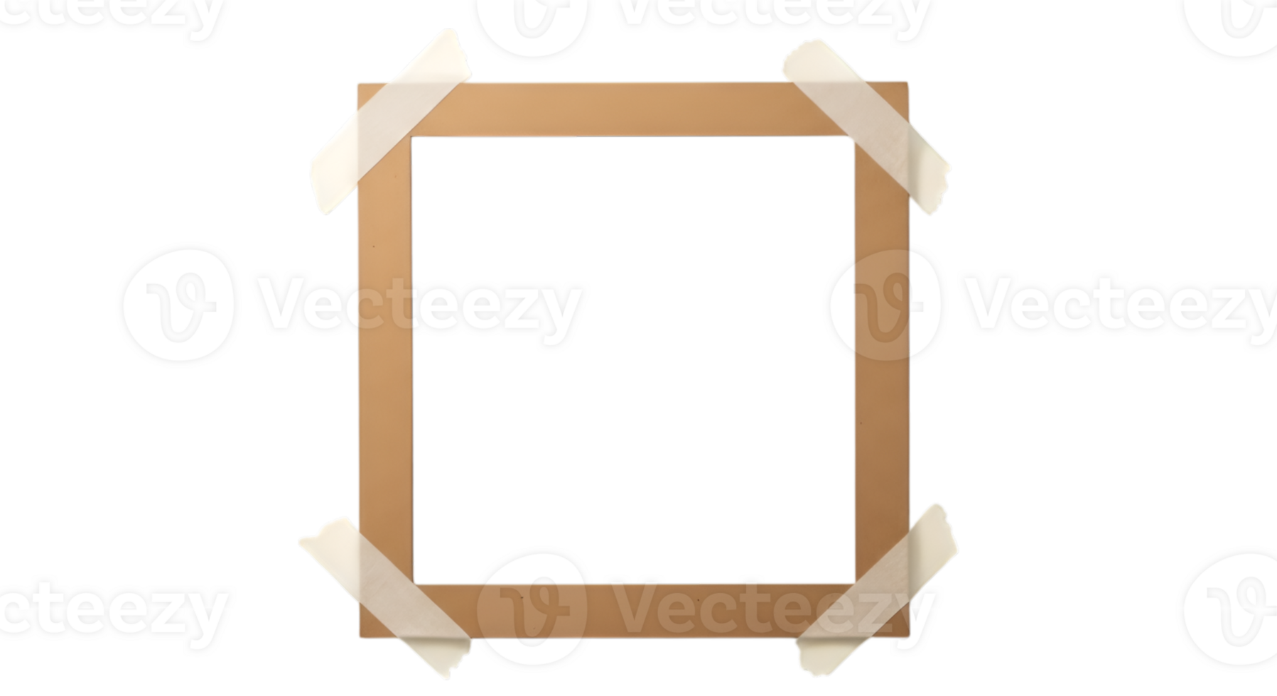 Cardboard Square Frame With Tape png