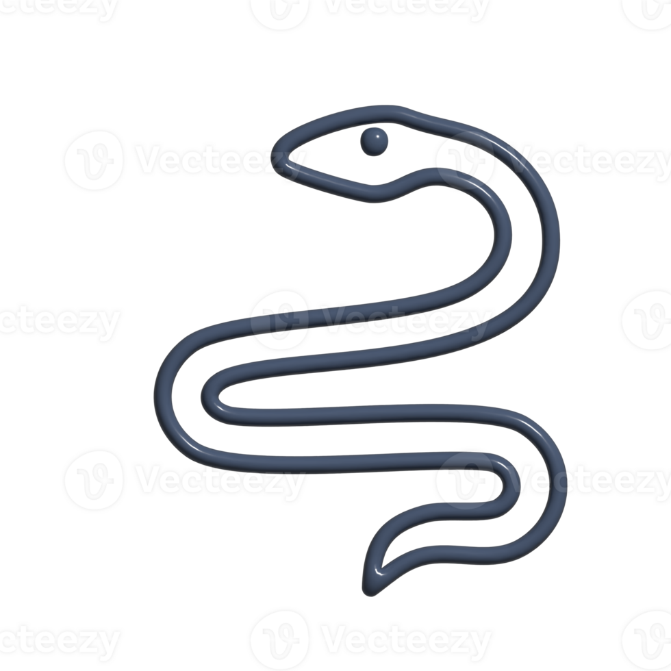 3D Cartoon Snake Icon Cute Slithering Reptile, Jungle Serpent, and Playful Wildlife Character png