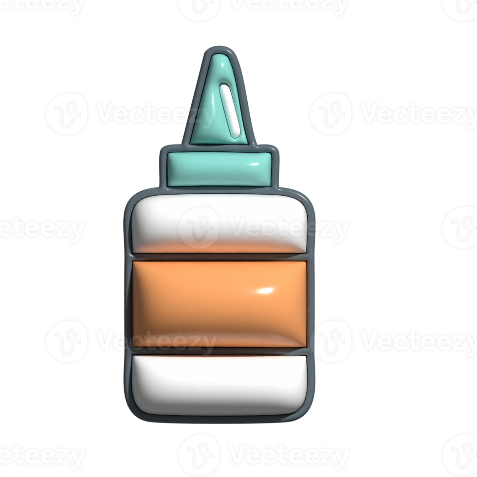 3D Cartoon Glue Icon Cute and Handy Craft Adhesive png