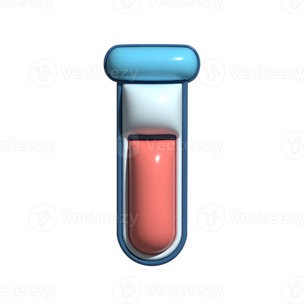 3D Cartoon Test Tube Icon Cute Science Lab Equipment png