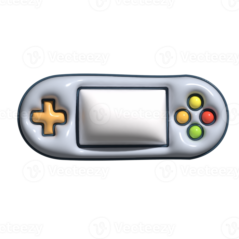 3D Cartoon Handheld Console Icon Cute Portable Gaming Device png
