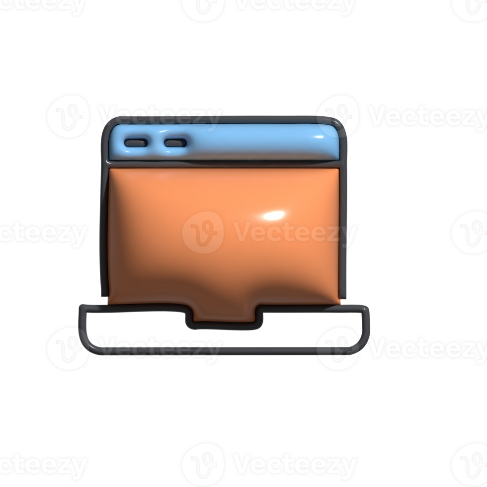 Modern 3D Computing Application Icons Set png