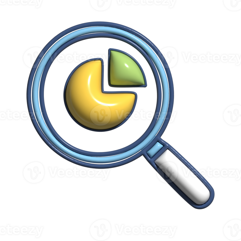 3D Cartoon Data Analysis Research Icons png