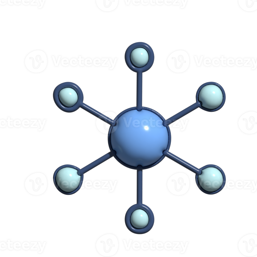 3D Cartoon Global Network Connectivity Icons png