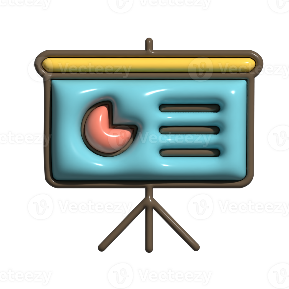 3D Cartoon Business Presentation Icons png