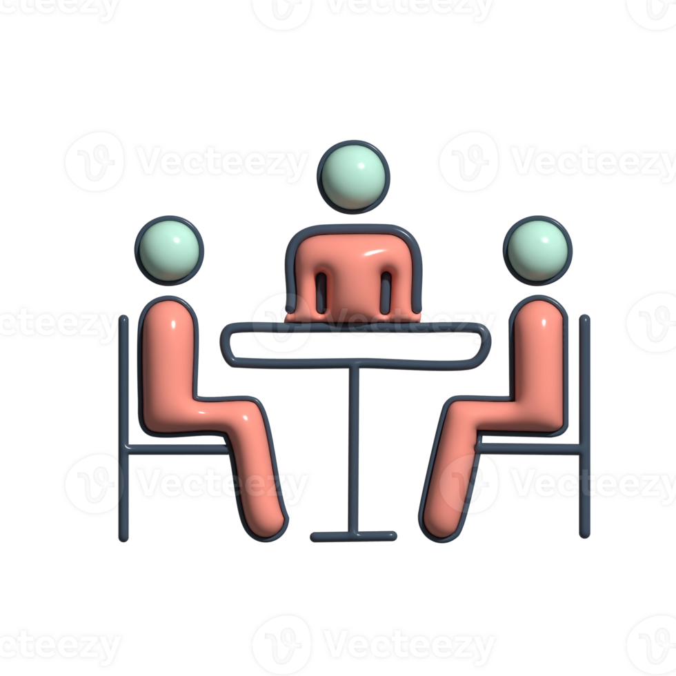 Adorable 3D Team Collaboration Discussion Symbols png