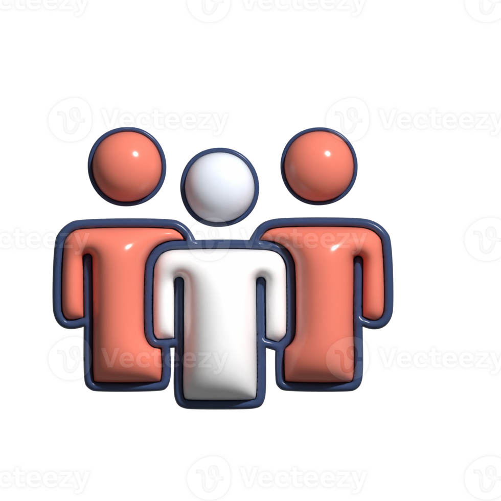 Adorable 3D Staff Group Cohesion Symbols png