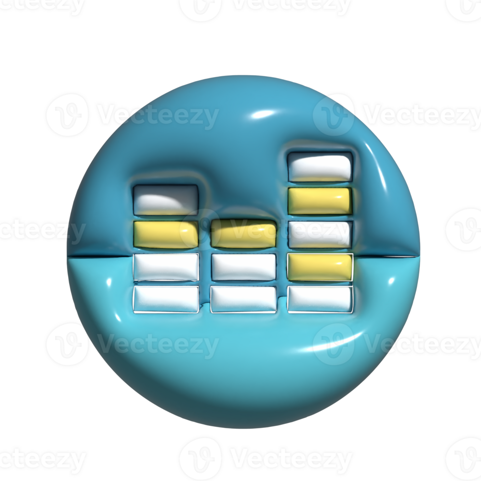 3D Cartoon Music Equalizer Sound Control Icons png