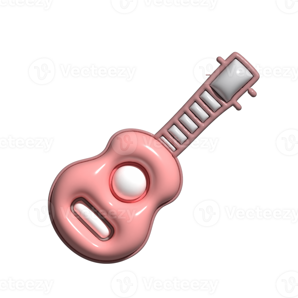 Vibrant 3D Guitar Player Music Performance Icons png