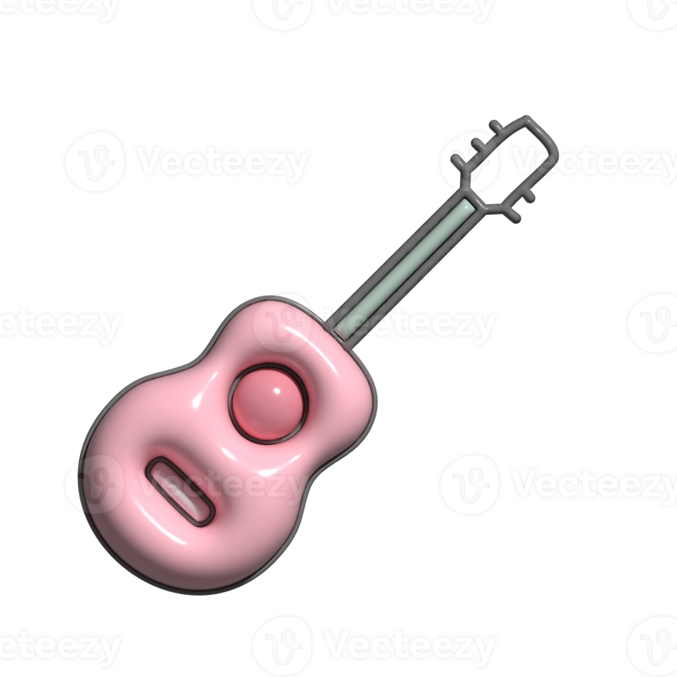 Adorable 3D Musical Instrument Rock Symbols png