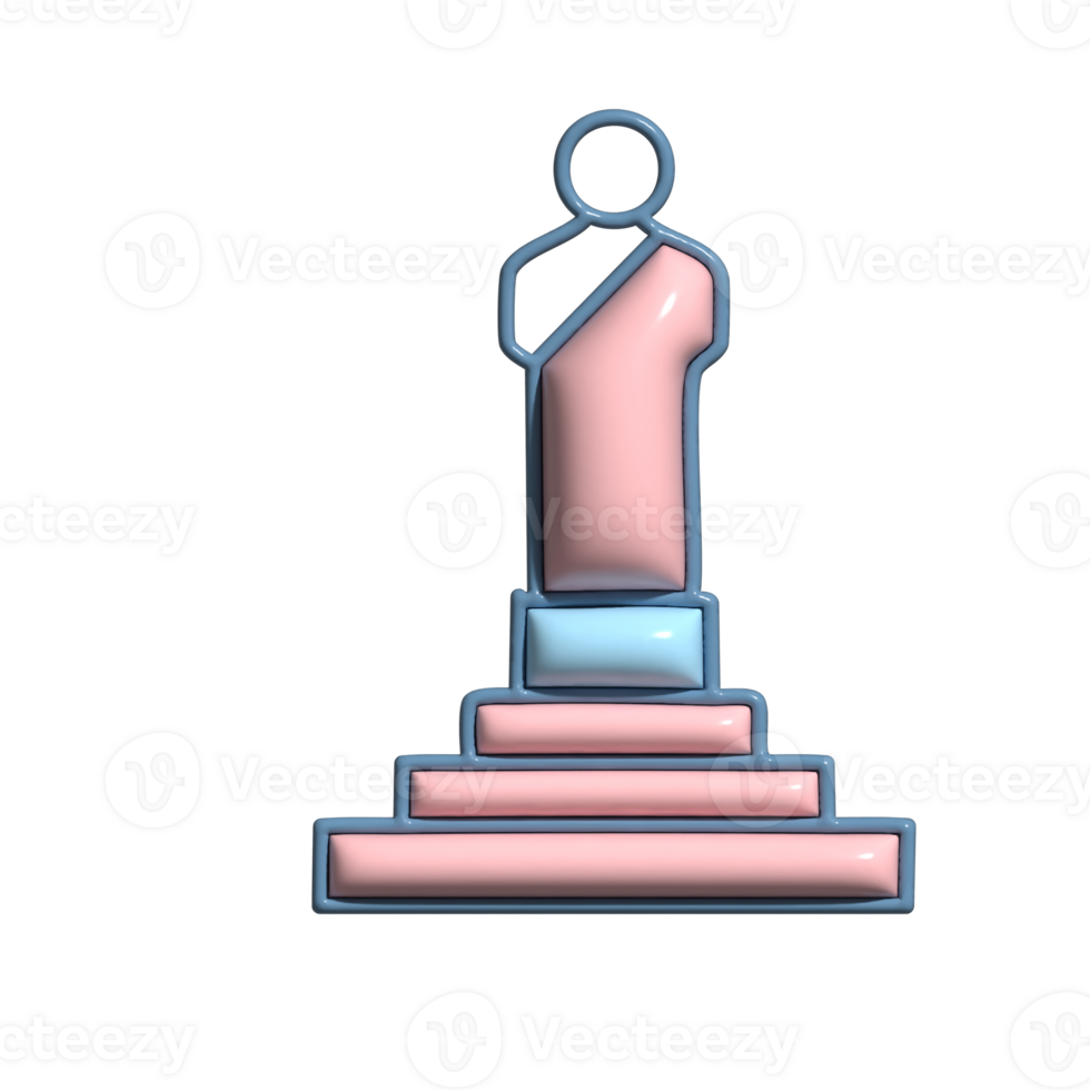 Classical 3D Art Cultural Statue Icons Set png