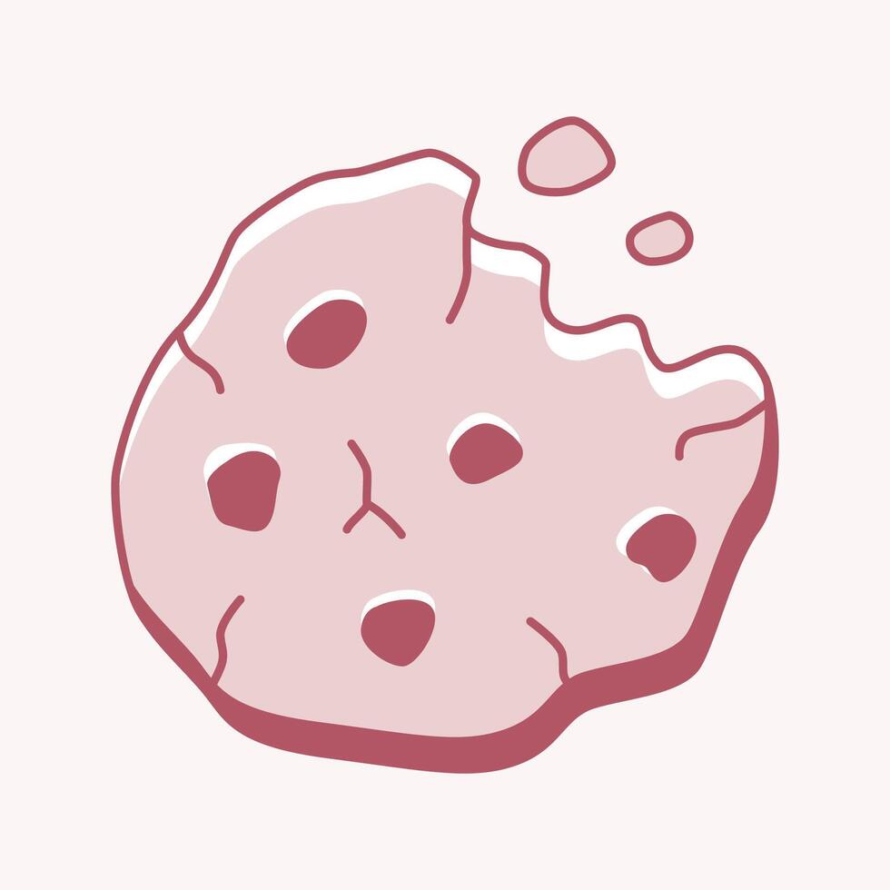 Delicious Cookie Temptation, A delightful cookie, its rich texture inviting a sweet indulgence. A perfect visual treat. vector