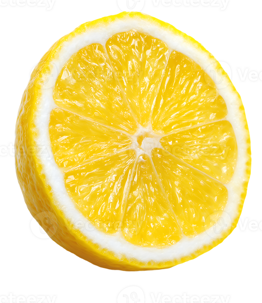 Half Cut Yellow Lemon Fresh Citrus Fruit Transparent Picture Isolated Image png
