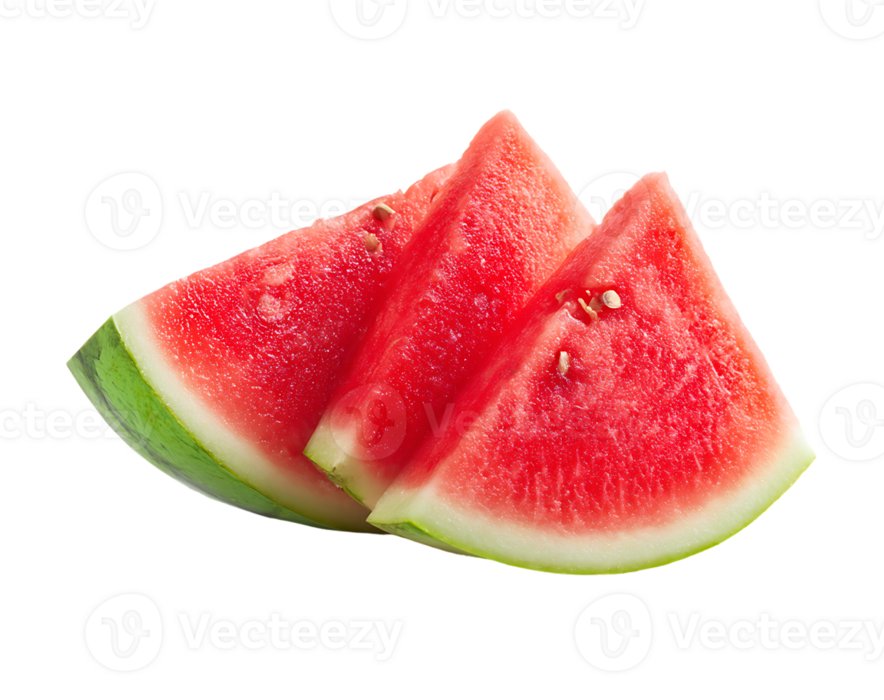Three Watermelon Slices Isolated Image Background Fruit Food Refreshing Summer png