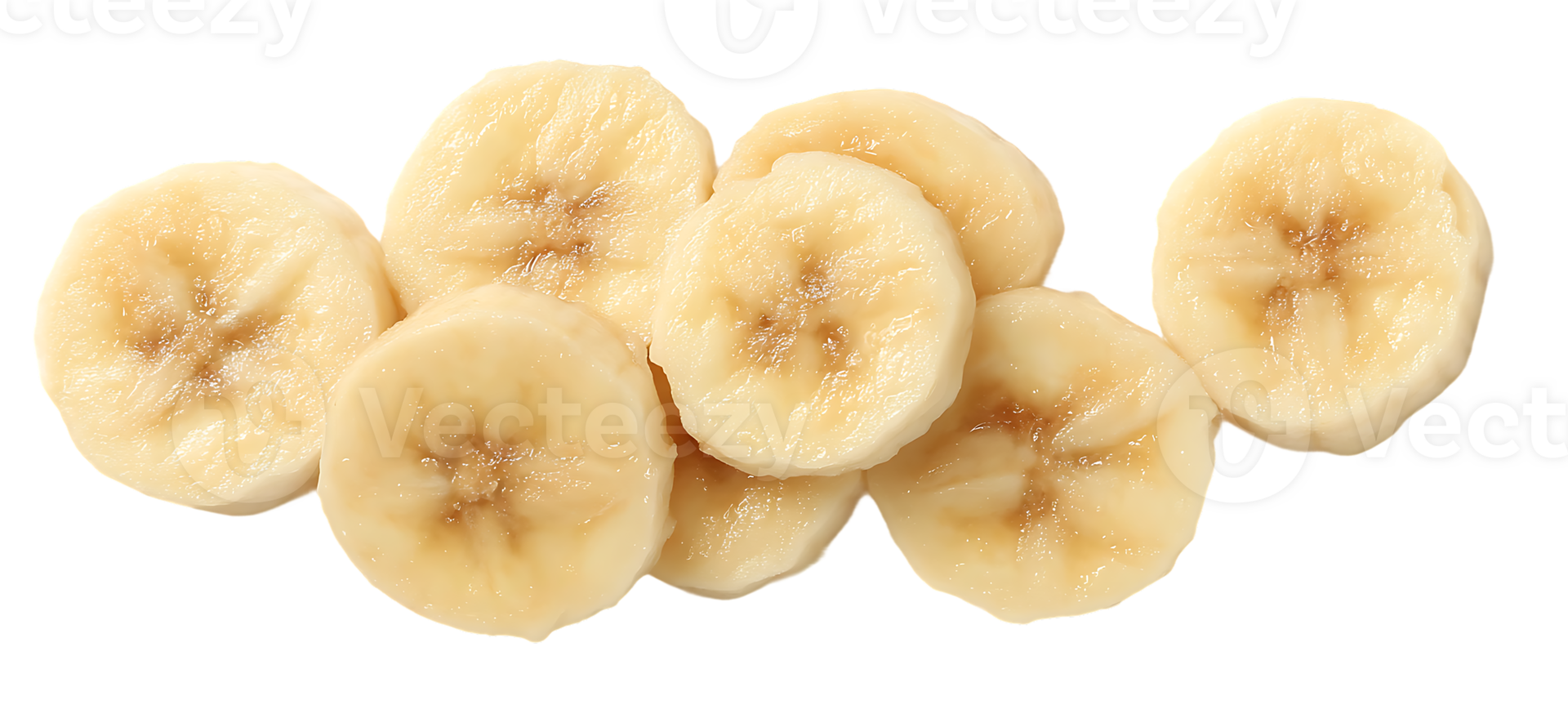Delicious Banana Slices Isolated with Transparent Background Food Fruit Nutrition Snack Yellow png