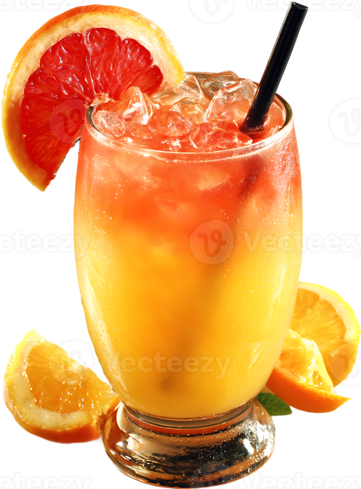 Refreshing Summer Beverage With Orange Slices Garnished Transparent Background For Design Elements png