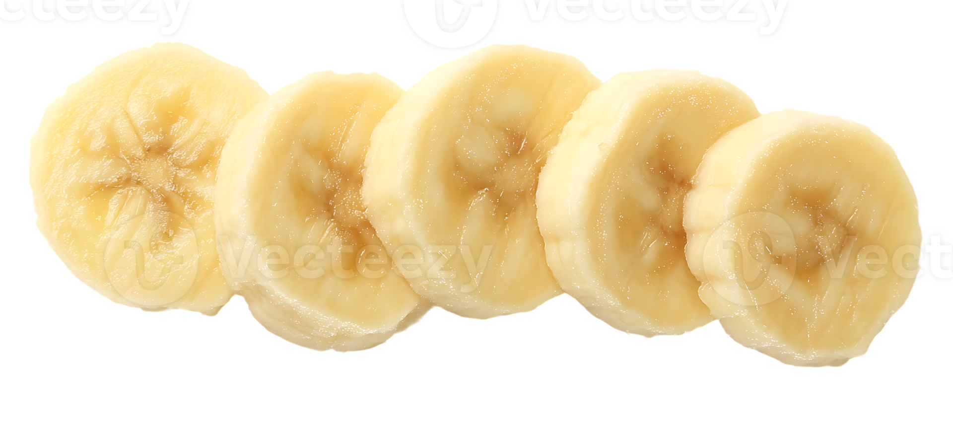Ripe Banana Slices Pile Fresh Organic Fruit Food Ingredient Isolated Transparent png