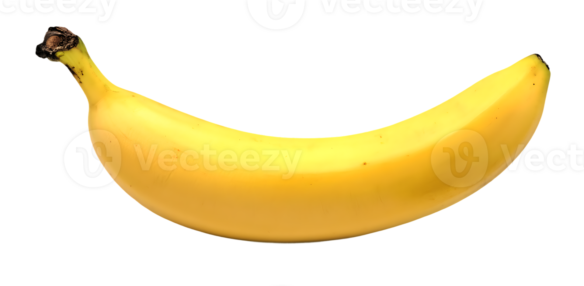 Single Yellow Banana with Transparent Background Isolated and Ready to Eat Now png
