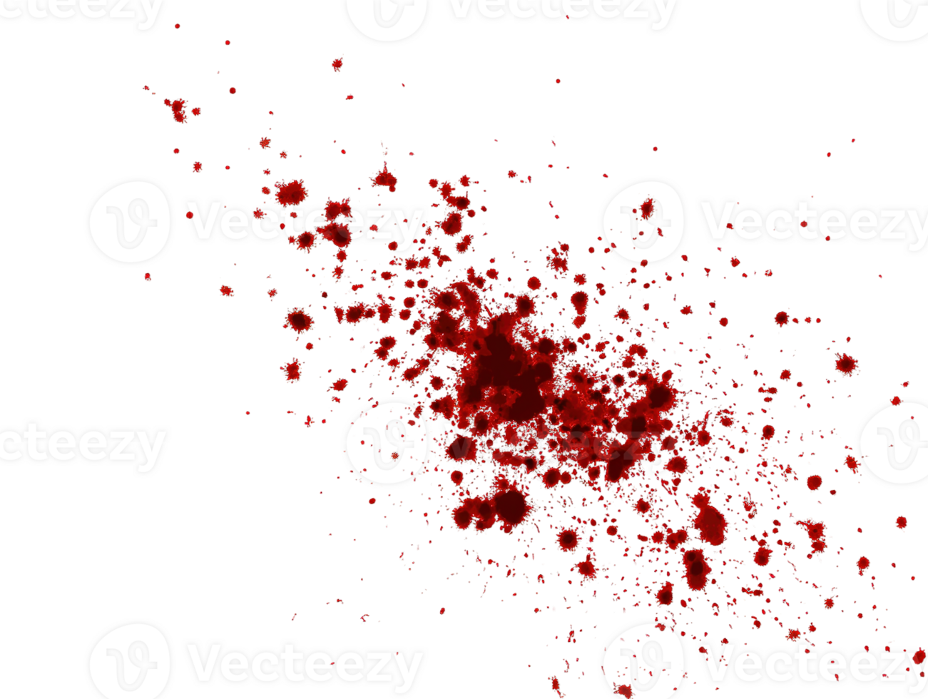 Splatter Blood Isolated Transparent Background for Medical Halloween Background and Textures png