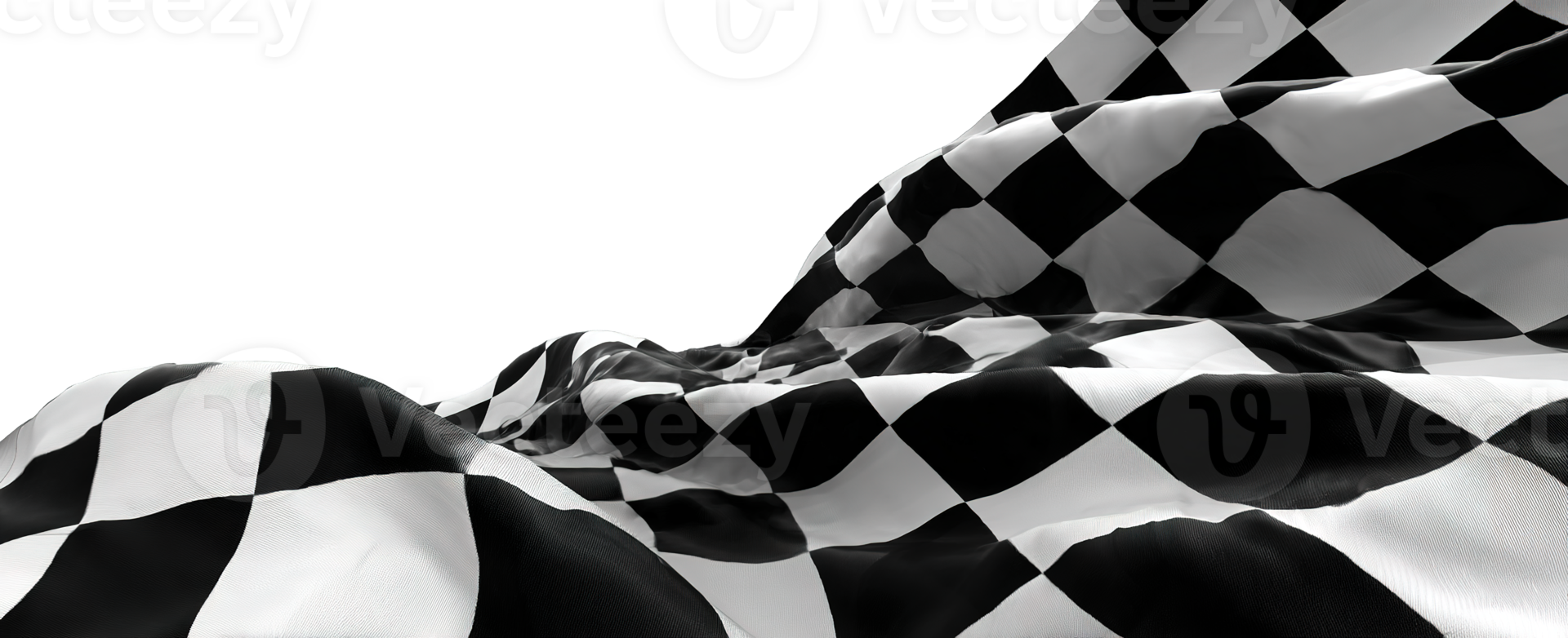 Black and White Checkered Racing Flags Isolated On Transparent Background png