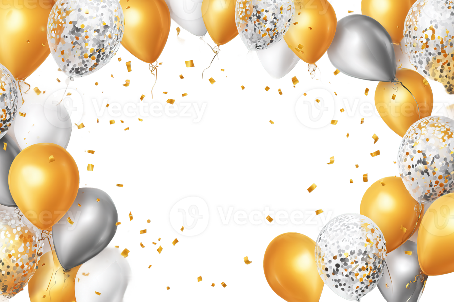 Festive Balloons on Transparent Background Decorative Image for Celebrations and Parties png