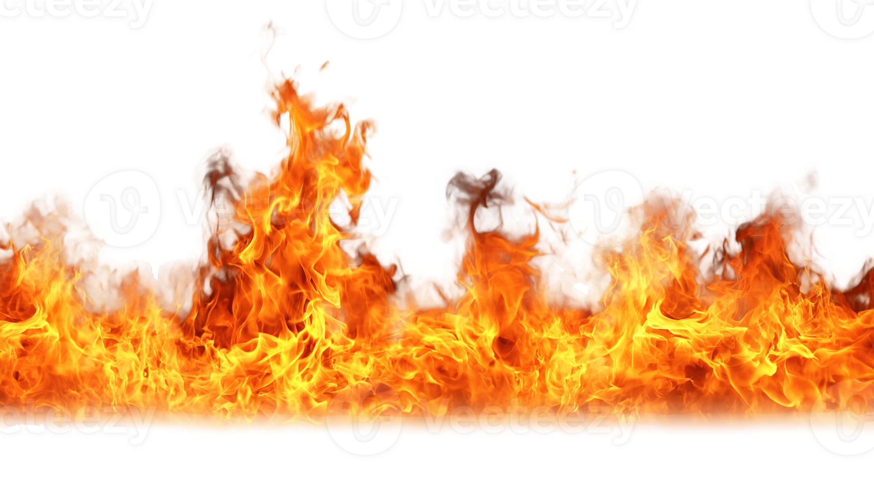 Isolated Flames on Transparent Background Fire and Sparks Effect for Designers Art png