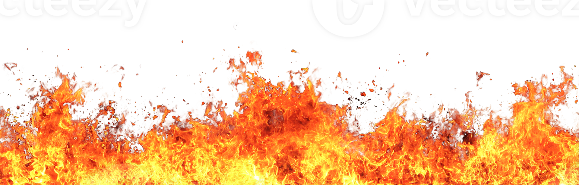 Isolated Fire Flames Hot Burning with Transparent Background Great For Editing png