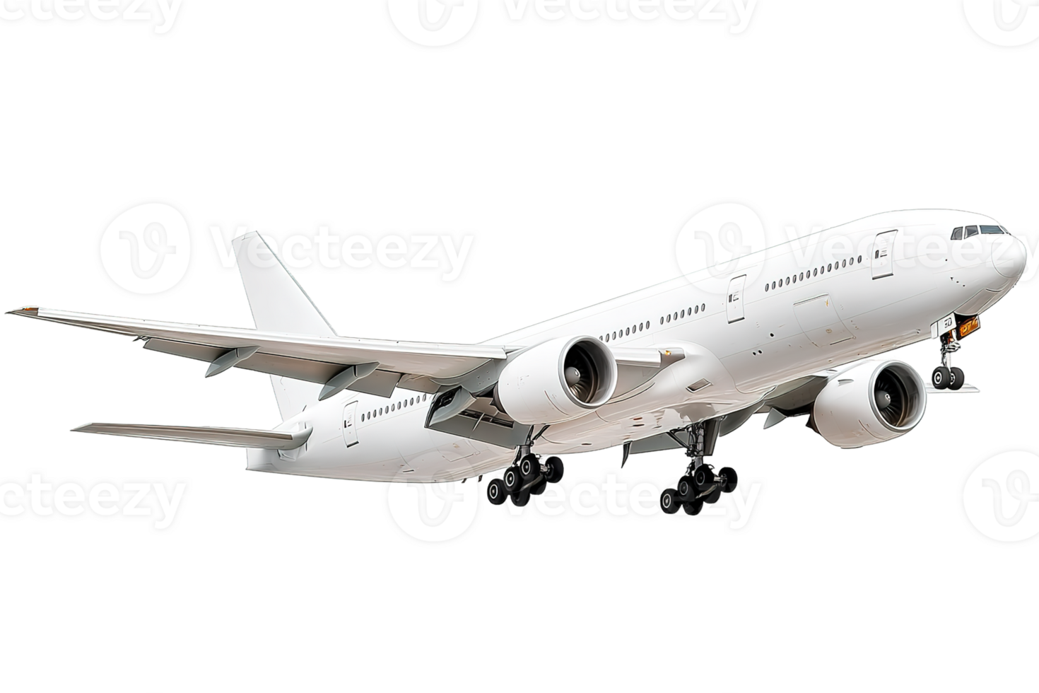 Passenger Airplane Transparent Background Isolated Landing Airliner Transportation Sky Takeoff Aerodynamics png
