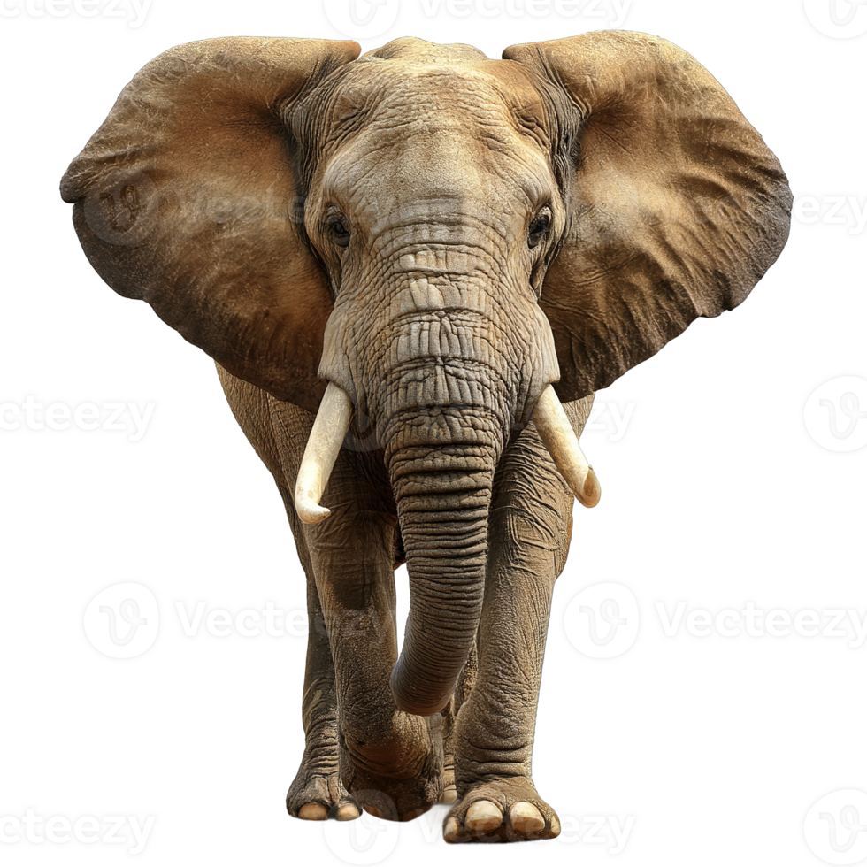 African Elephant Isolated Transparent Background Wild Animal In Its Natural Environment Standing png