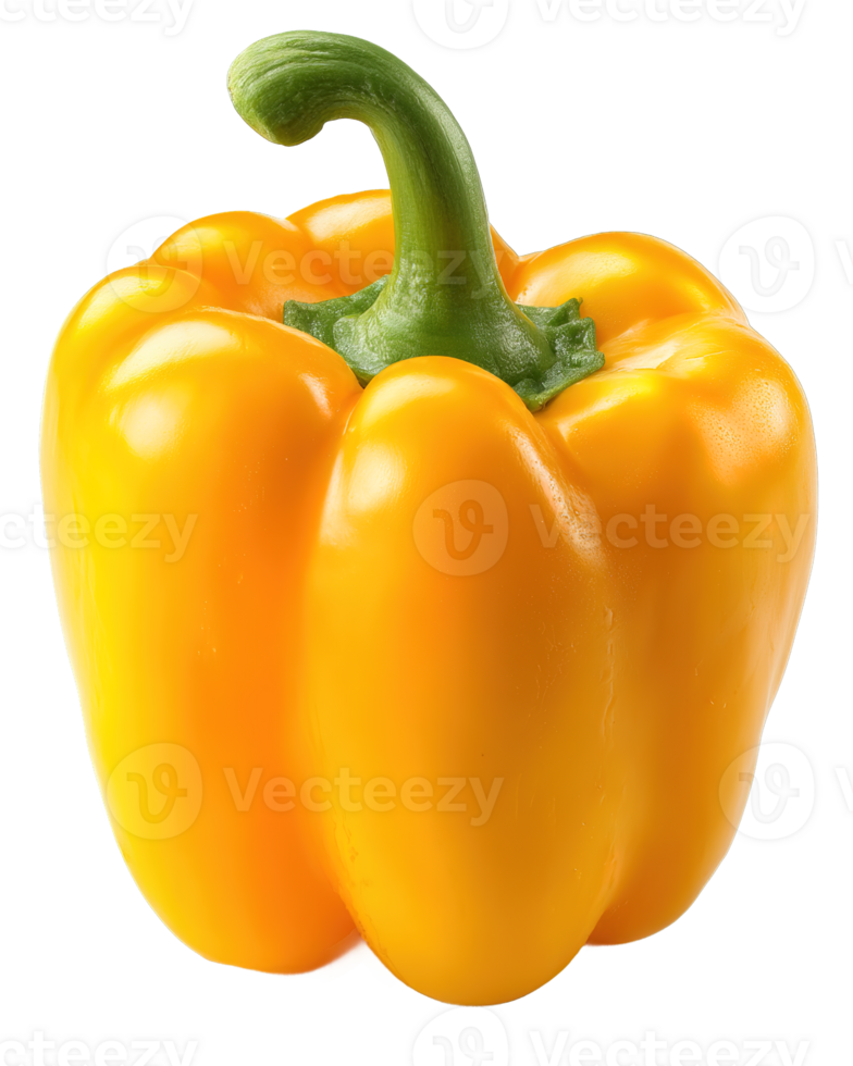 Isolated Yellow Bell Pepper with Transparent Background Perfect for Design Projects png