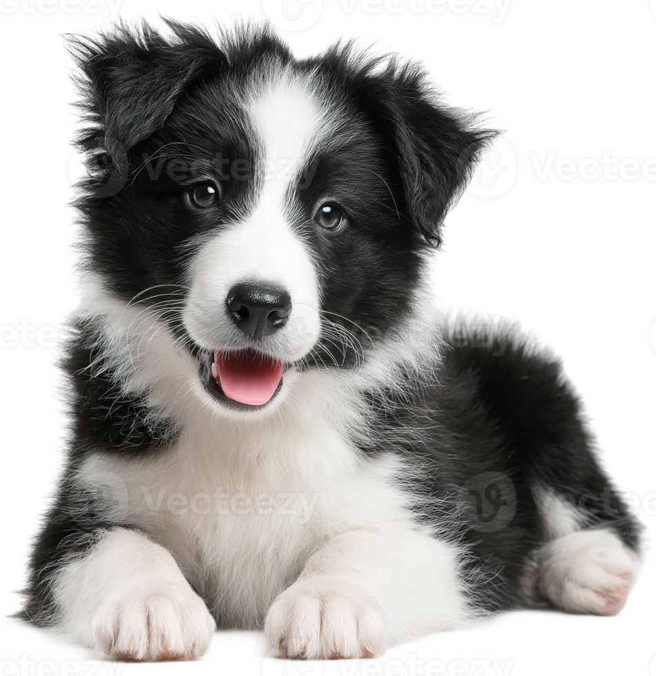 Border Collie Puppy Cute Smiling Face Isolated On Transparent Background Image png