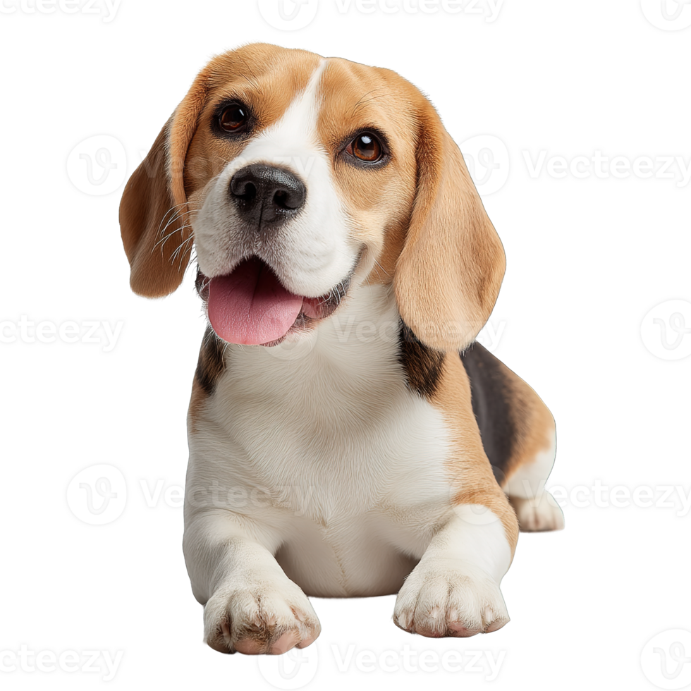Cute Beagle Dog Isolated Transparent Background Smiling Puppy Happy Face Playful Pet Animal png