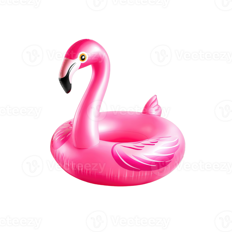 Inflatable Pink Flamingo Pool Toy For Floating On The Water Illustration png