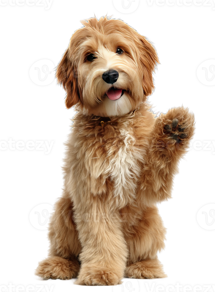 Adorable Goldendoodle Dog Isolated on Transparent Background Perfect for Graphic Projects png