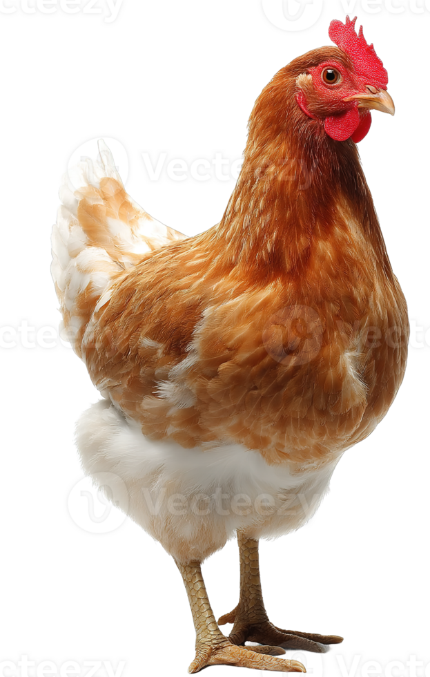 Brown Hen Isolated on Transparent Background Poultry Farm Bird Animal Livestock png