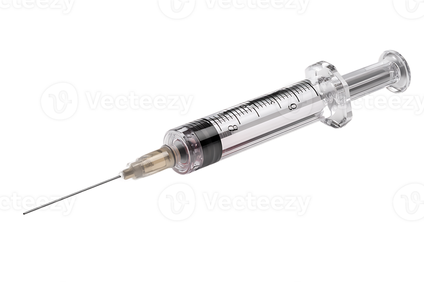 Single Use Syringe Medical Injection With Needle Hypodermic isolated on Background png