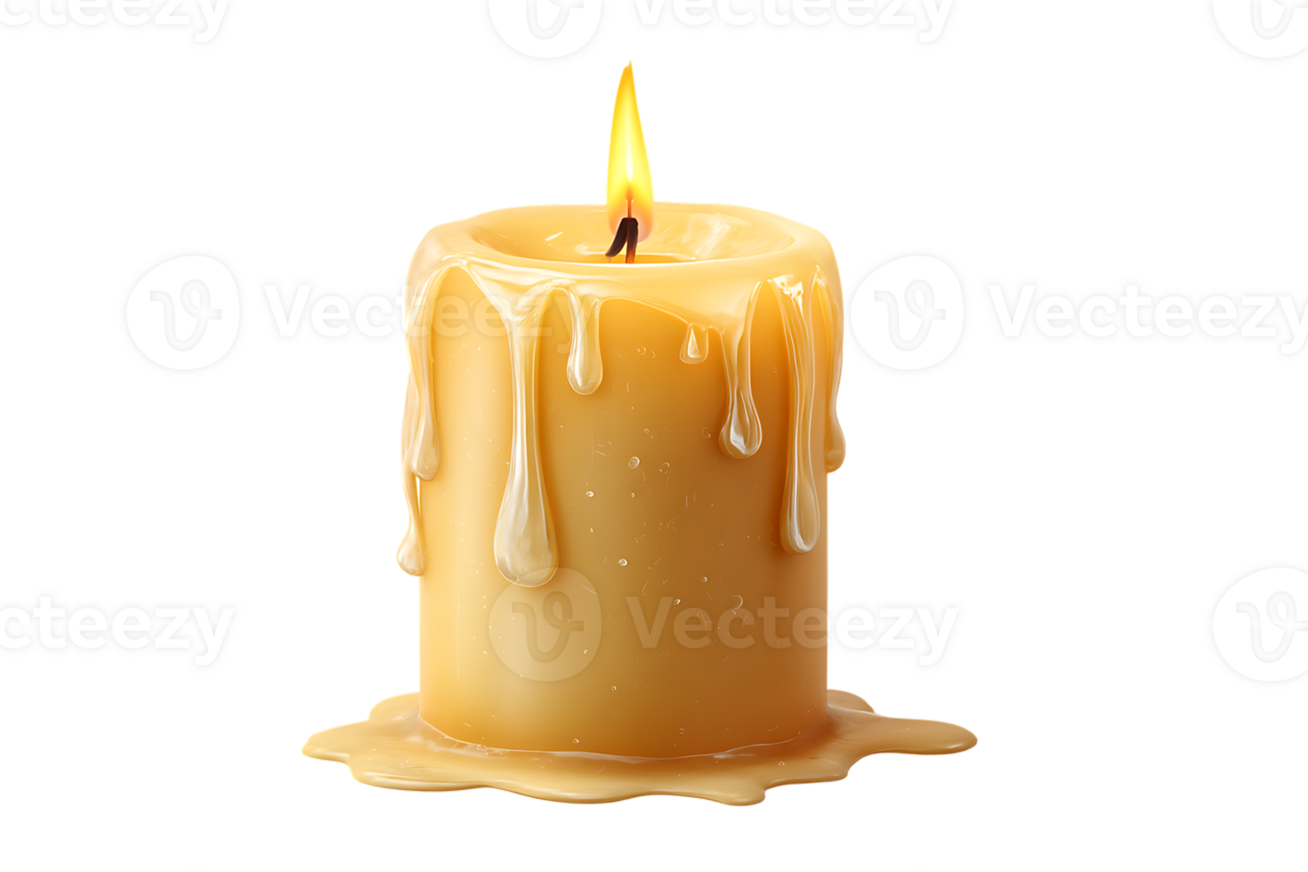 A Realistic Candle Flame Wax Drips Transparent Background Isolated Image Design For Presentation png