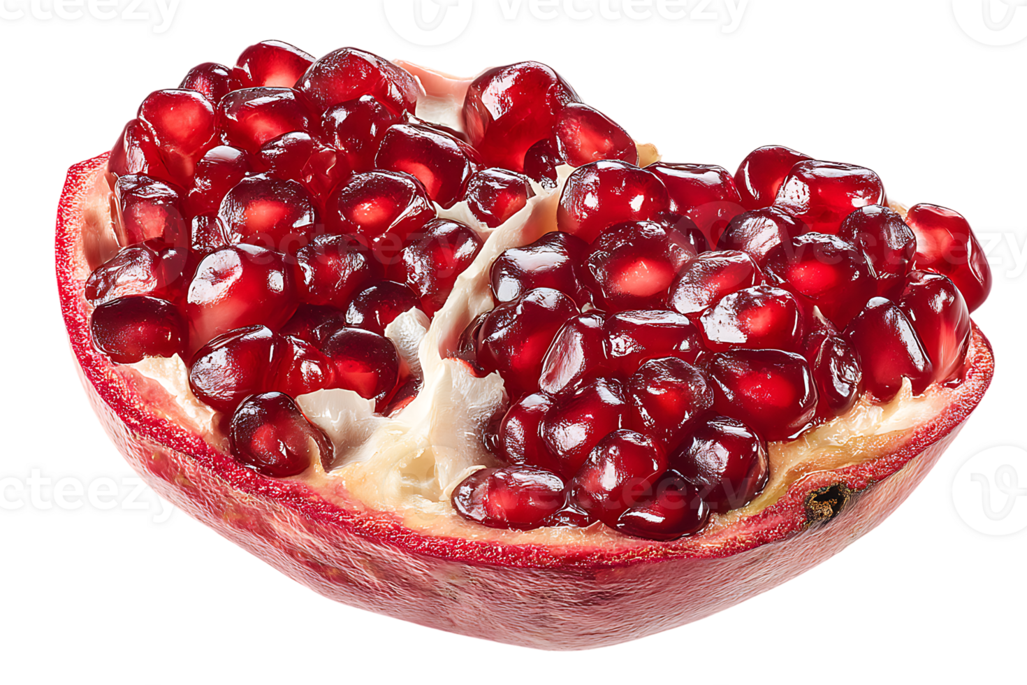Half Cut Pomegranate Isolated on Transparent Background Close Up Fresh Fruit png