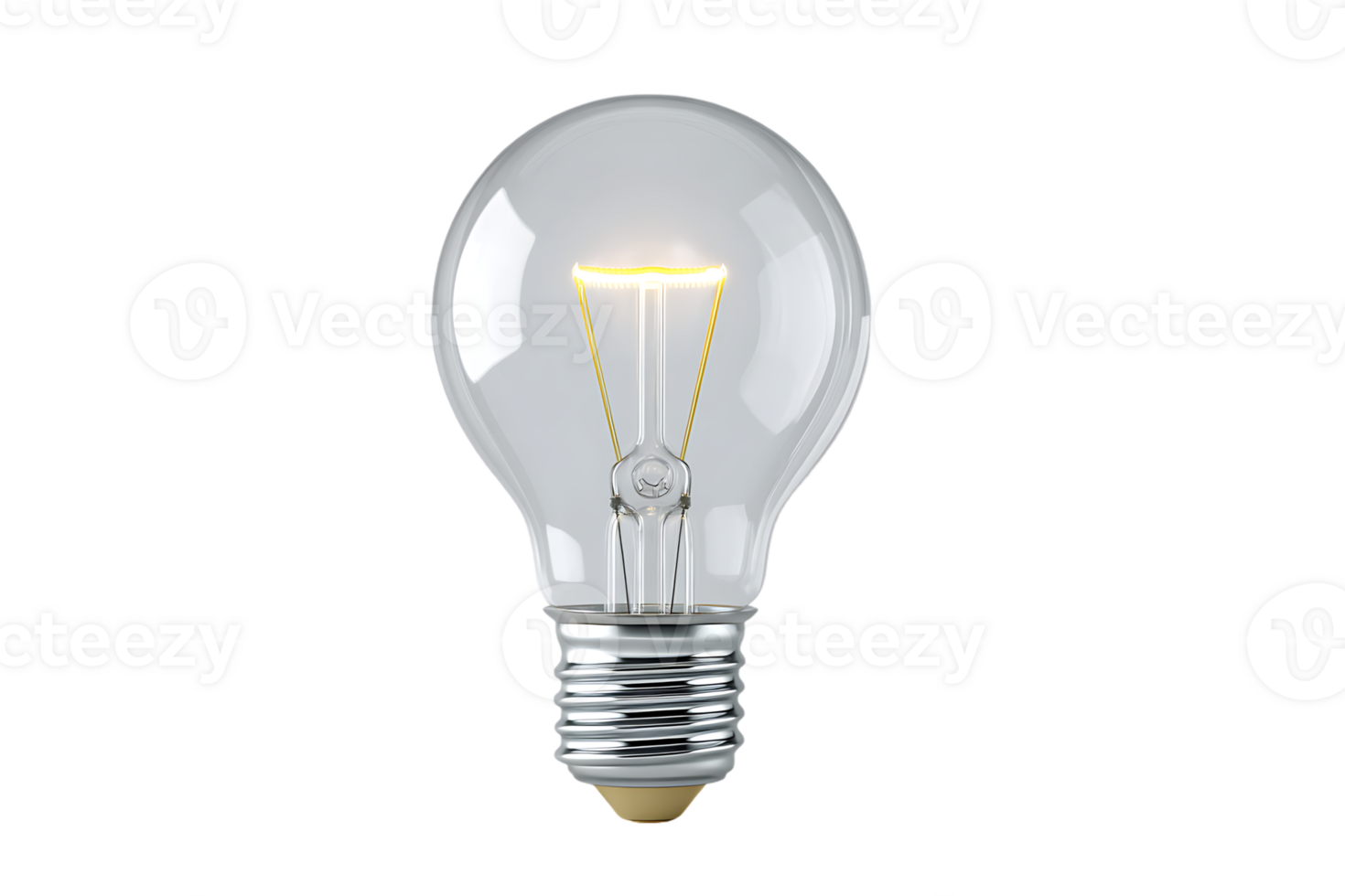 Illuminating Light Bulb with Transparent Background Ideal for Design and Composition png