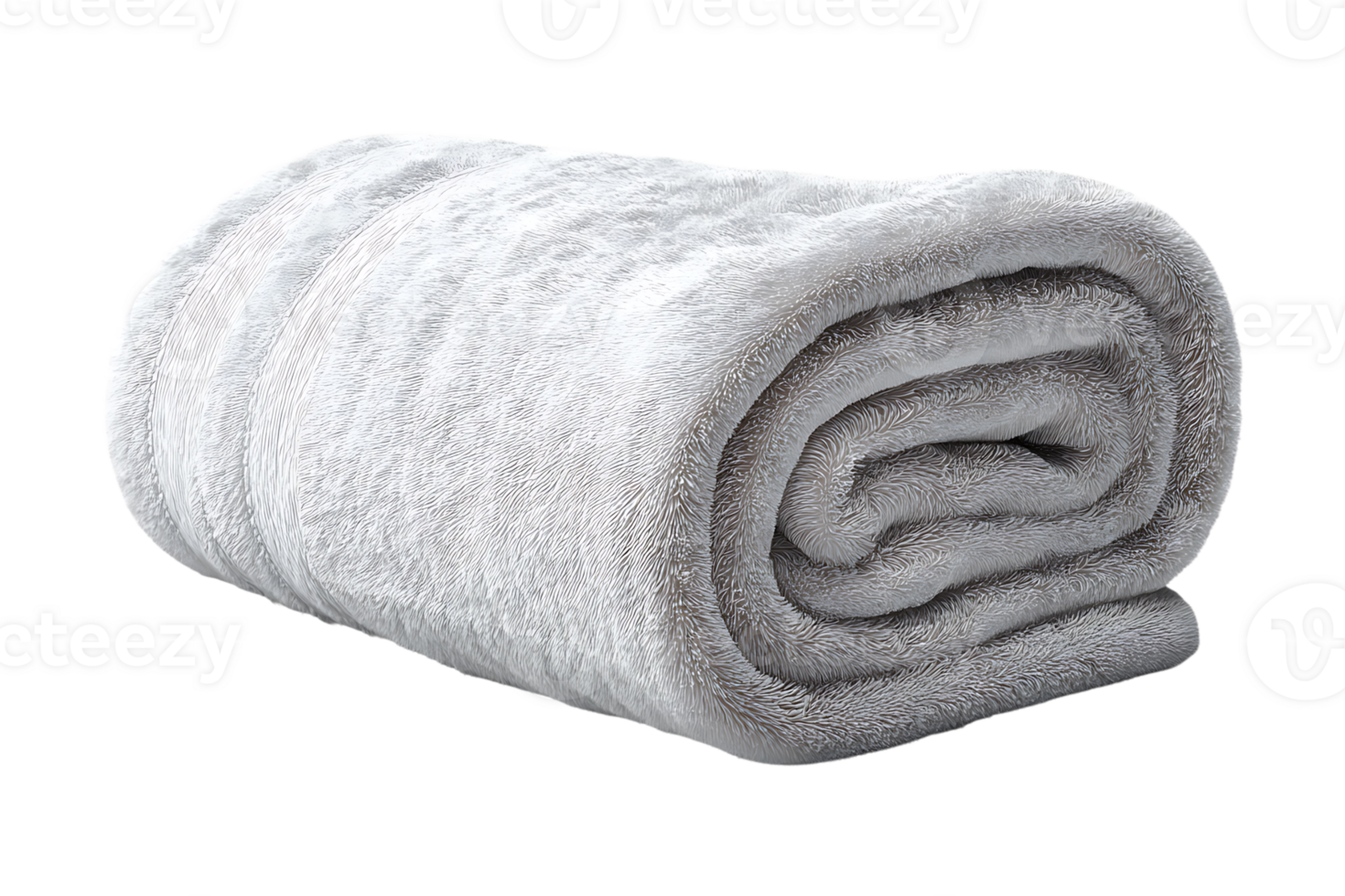 Rolled Up Fluffy Towel On Transparent Background Isolated High Quality Photo png