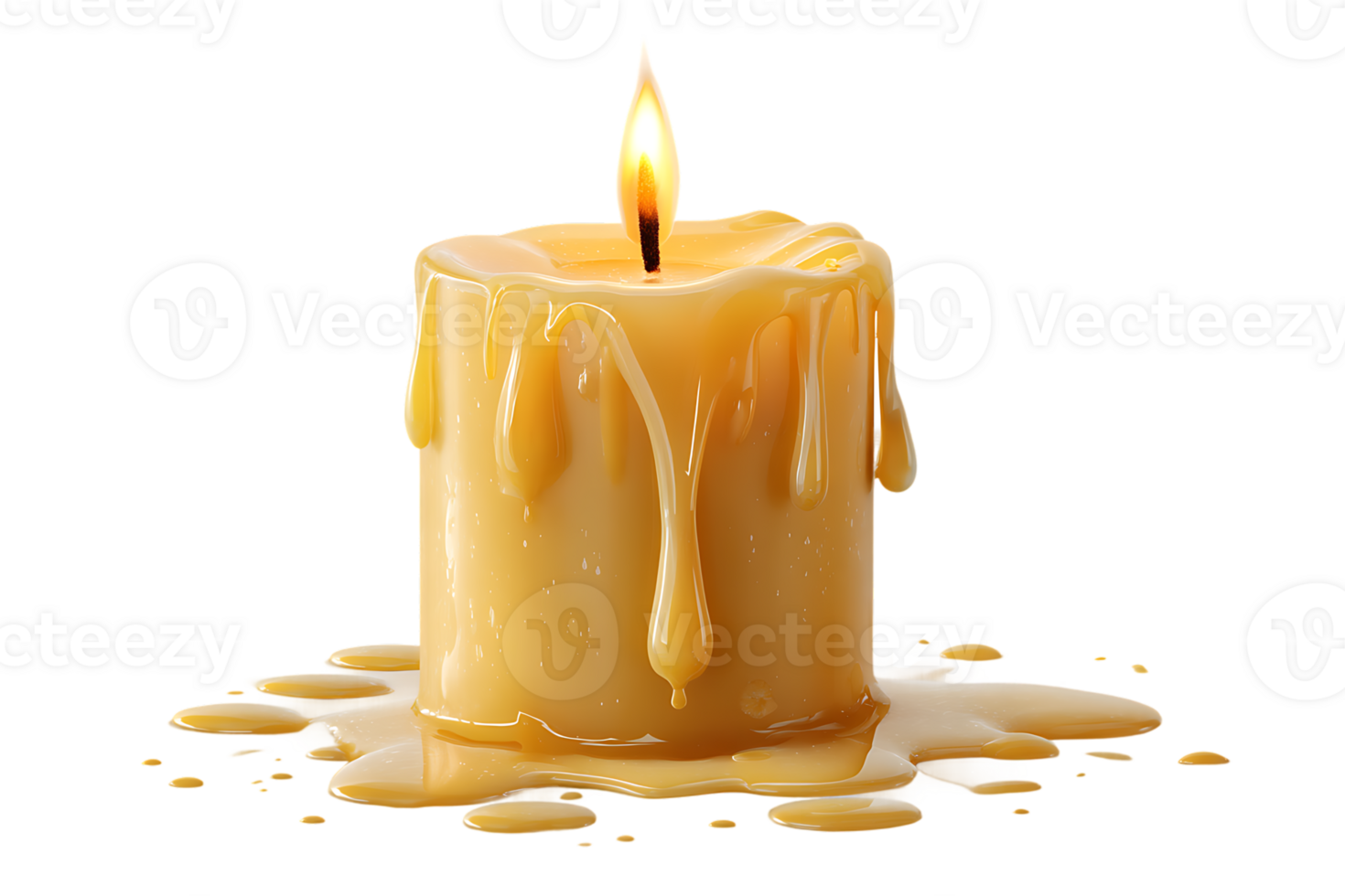 A Glowing Candle with a Transparent Background Isolated for Graphic Design Projects png