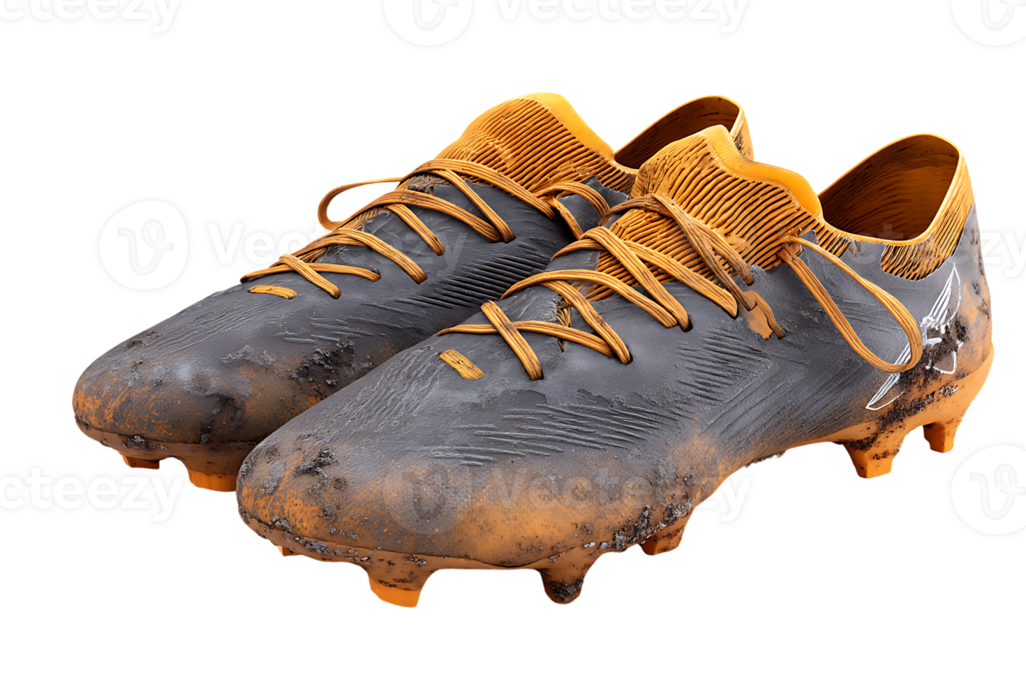 Muddy Soccer Cleats on a Transparent Background Ready for Your Design Project png