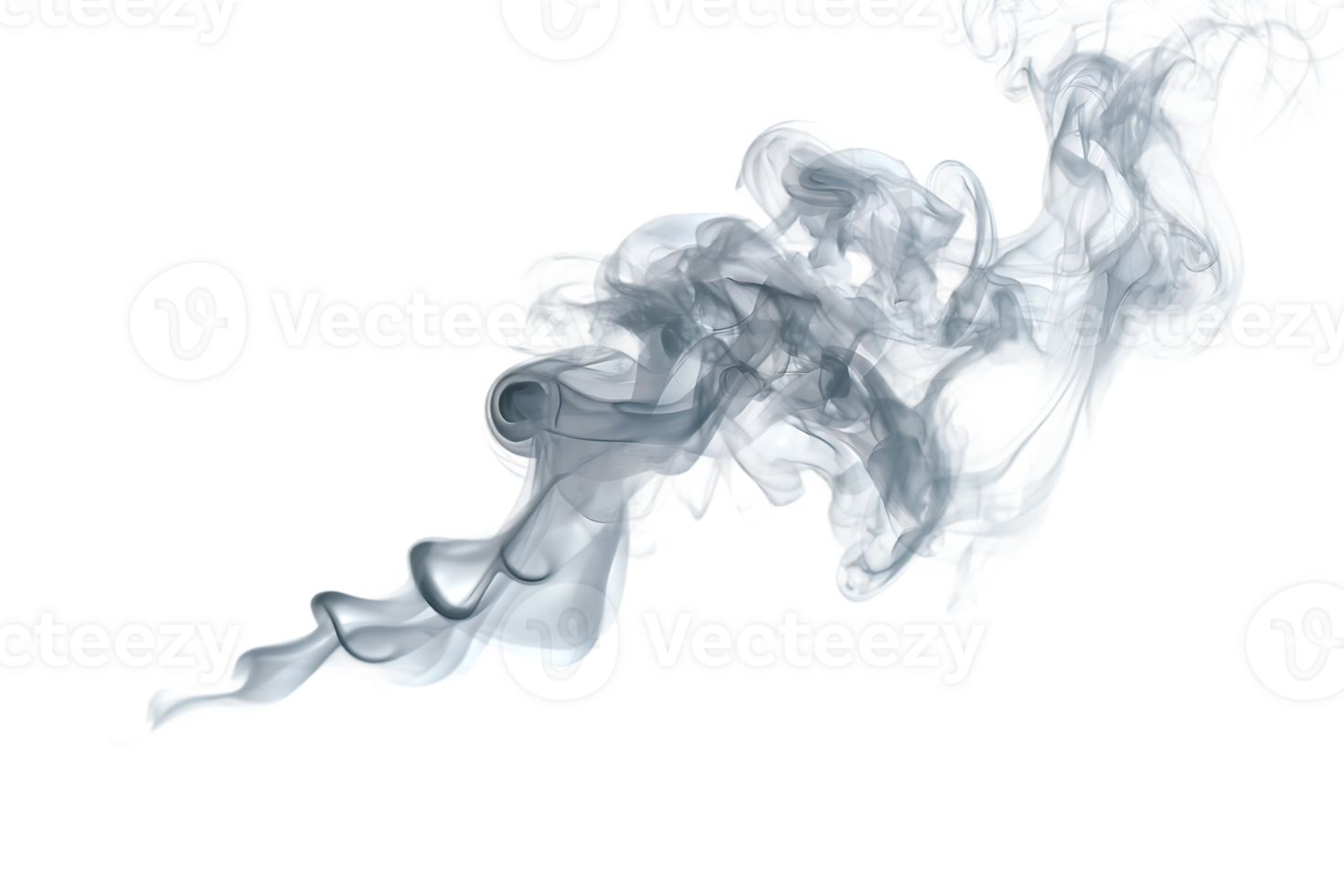 Delicate Wisp of Vaporous Smoke Effect isolated on Transparent Background png